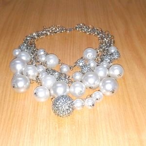 Necklace Chunky Statement Jewelry Faux Pearls